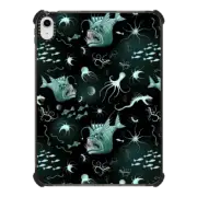 iPad 10.9-inch (10th gen) iPad Impact Case Fish Abyssal Monster and bioluminescent Sea Creatures on Deep Ocean Zone