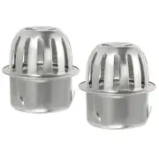 2pcs Dome Gutter Guard Filter, 304 Stainless Steel Downspout Strainer, 2.8-3"