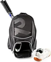 Raquex Racket Sports Backpack - for 1 Tennis Racquet or 2 Squash or Badminton Racquets. Rucksack for Rackets + Shoes + Laptop + Water Bottle