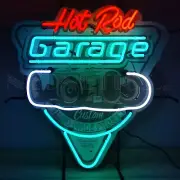 Hot Rod Garage Neon Sign - Custom Muscle Cars - Hand Blown Glass