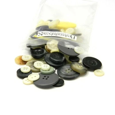 50 Grams of Assorted Natural Colored 2 and 4 Hole Sewing Buttons 120-150 Pieces