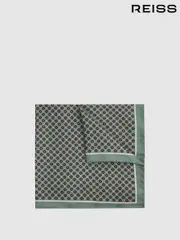 Reiss Light Green Bampton Silk Pocket Square (C39479) | $75
