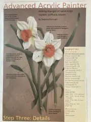 Decorative Artist's Workbook Excerpt: Advanced Acrylic Daffodils Deanne Fortnam
