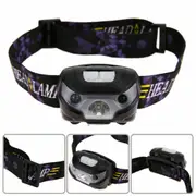 2x Rechargeable LED Head Torch Headlight Lamp CE Camping Induction Headlamp USB