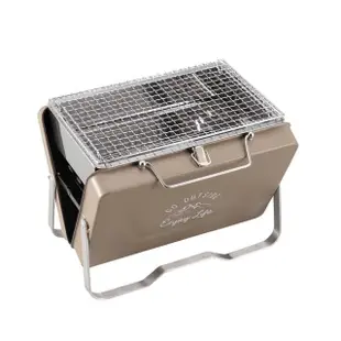 【好拾物】CAPTAIN STAG 鹿牌 可折疊收納桌上型V型烤肉架 不鏽鋼攜帶燒烤火爐 迷你燒烤爐