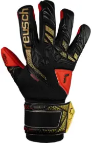 Reusch Attrakt Freegel Silver - Black / Gold / Fiery Red - Size 11