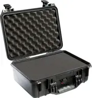 Pelican 1450 Medium Handgun Case Heavy Duty Watertight Crushproof - Lightweight Black #p1450b