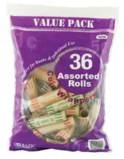 Coin Wrappers Penny Nickel Dime Quarter Assorted Size 36/Pack - FAST FREE SHIP