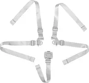 LIFKOME Safety Harness with Adjustable Point Straps for Stroller and High Chair Easy to Clean Durable Material for Young White
