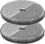 2pcs Screw-on Reflective Sheet for Trucks Trailer Safety Reflectors Set Oval Front Reflector Mailboxes Fence