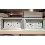 全新大創 DAISO× THREEPPY 三合一多功能 溫濕度計時鐘 桌上時鐘鬧鐘(電池式) 簡約時尚款 淺綠色 灰色