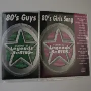 KARAOKE LEGENDS 80's GUYS 80's GIRLS 2 CD+g IN PLASTIC w/print NEW