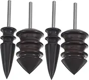 Homoyoyo 4pcs Burnishing Tool: Kit Electric Polishing Heads for DIY Smooth and Professional Finish for Belts Bags Shoes Saddles