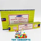 TROPICAL LEMONGRASS NAG CHAMPA INCENSE STICKS 15g x 6 bulk lot pack satya scent