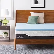 Lucid 2 Inch Mattress Topper King - Gel Infused Memory Foam – Memory Foam Mattress Topper King – Ventilated Design – CertiPur Certified