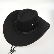 Men's Sun Hat Cowboy Hat Fedora Trilby Hat Black Red Polyester Vintage Style Fashion 18th Century State of Texas Daily Theme Party Solid / Plain Color Sunscree
