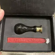 MAKERS MARK Bourbon Whisky Seal Stamp Kit Sealing Wax And Metal Stamp Set