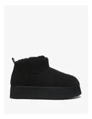 [EVERAU] Ultra Platform Teddycozy in Black