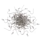 100pcs 304 Stainless Steel Earring Hooks Earwire For Jewelry Making 17x17.5mm