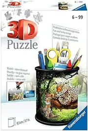 Ravensburger 3D Puzzle 11263 - Utensilo Raubkatzen - 54 Teile - Stiftehalter für Tier-Fans ab 6 Jahren, Schreibtisch-Organizer für Kinder: Erlebe Puzzeln in der 3. Dimension
