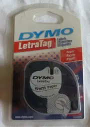 Dymo Letratag Refill 927514 - 10697 White Plastic 13" Label Tape 1/2" -2 Pack
