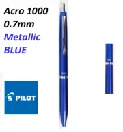 Pilot ACRO 1000 BAC-1SF 0.7mm Metal Alloy Ball pen Metallic BLUE Body BLACK INK
