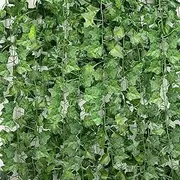 Vines -24 Strands 51 Meter Fake Ivy Garlands Leaves Artificial Plant Faux Green Hanging Plants for Bedroom Wall House Decor Outdoor Wedding Photography Backdrops