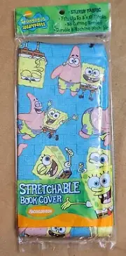 Sponge Bob Squarepants Stretchable Book Cover 2004 Nickelodeon Up To 8" X 10"