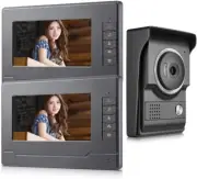Wired Video Intercom Doorbell System 7 Inches LCD Monitor Video Door Phone Kits