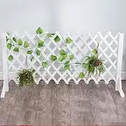 DEFGHIJ Wood Fence/Outdoor Garden Fence/Telescopic Guardrail/Grid Decoration/Pet Fence Animal Barrier Outdoor Privacy Screens and Panels(80 * 160cm)