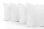 Standard Pillow Cases Set of 4 White 100% Organic Cotton 600 Thread Count Pre...