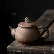 150ml 5.12" Imitation Wood Teapot Ceramic Retro Gilt Teapot Kung Fu Tea Set Gift