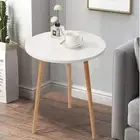 Small Round Simple Sofa Side Home Furniture Bedside Shelf Table Coffee Table