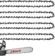 4 Pack 24 Inch Chainsaw Chain .050" Gauge, 3/8" Pitch, 84 Drive Links, 24 Inch Replacement Chains Fit for Husqvarna 460, 460 Rancher, Stihl MS 260, Echo, Poulan, Makita and More