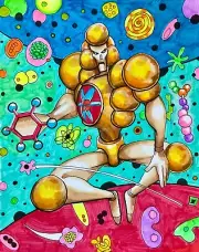 MO-LEC-U-LAR Silverhawks Original Outsider Comic Fan Art Drawing MON-STAR
