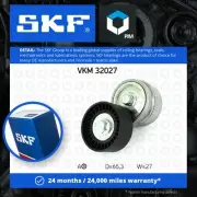 Aux Belt Tensioner fits FIAT PALIO 1.9D 2001 on Drive V-Ribbed SKF 46546374 New