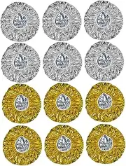 HONMEET 12pcs Aluminum Foil Hair Processing Caps for Deep Conditioning and Hair Coloring Heat Retaining Shower Caps for Home Use