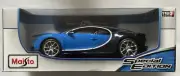 MAISTO 1/18 SPECIAL EDITION BUGATTI CHIRON BLUE AND BLACK