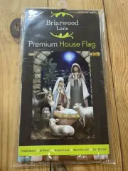 Nativity Scene Baby Jesus In A Manger Christmas House Flag 28”x40”