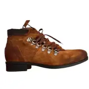 Miz Mooz Womens Brown Leather Lace Up Steffy Ankle Bootie Sz 8.5 NIB