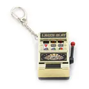 Mini Slot Machine Game Flashing Key Chains Lucky Charm Key Chain _cd