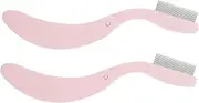 WEKADRIN 2-in-1 Eyebrow Eyelash Comb Makeup Brush Set Portable Beauty Tool for Home Salon
