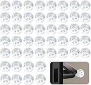 Sekonow 45Pcs Cabinet Door Bumper, 0.8in Clear Rubber Bumpers Self Adhesive Door Stoppers, Door Knob Wall Protector Pads Rubber Feet for Door Handle Cupboard Drawer Furniture