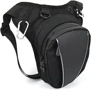 Motorcycle Riding Bag Motorcycle Drop Waist Leg Bag Thigh Belt Hip Bum Waterproof Motorbike Tactical Travel Cell/Mobile Phone Purse Fanny Motorbike Saddle Bag(Red)