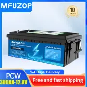 12V 300AH Lithium Iron Phosphate Battery LiFePO4 Deep Cycle Rechargeable Camping