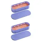 2 Count Makeup Brush Storage Box Cleaning Cleaner Countertop