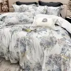 Bedding Set 4pcs Colored Jacquard Cloth Duvet Cover Flat Sheet Pillowcases New