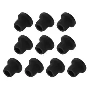 10PCS Silicone Plugs, 2/5in Salt Shakers Hollow Sealing Plug for Pipe, Black