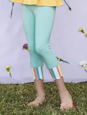 NWT Girls Matilda Jane Dream chasers Rainbow Sherbert Cropped Legging Size 4 NIB