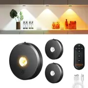Puck Lights with Remote Control Rechargeable,Wireless Under Cabinet Lighting,...